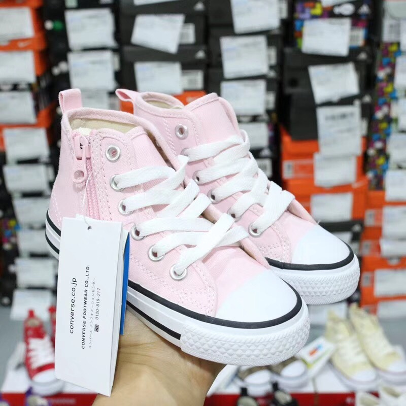 Classic Converse zipper high-top children_s canvas shoes children_s shoes 22-35-763e3e9b